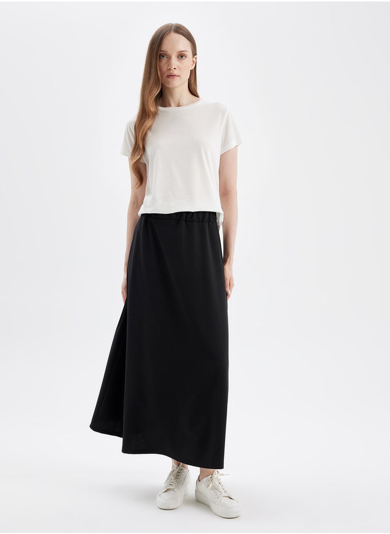 DeFacto A-Line Scuba Fabric Basic Maxi Skirt  - Image 5