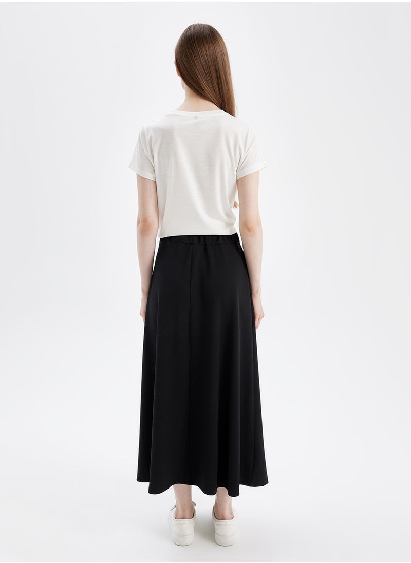 DeFacto A-Line Scuba Fabric Basic Maxi Skirt  - Image 2