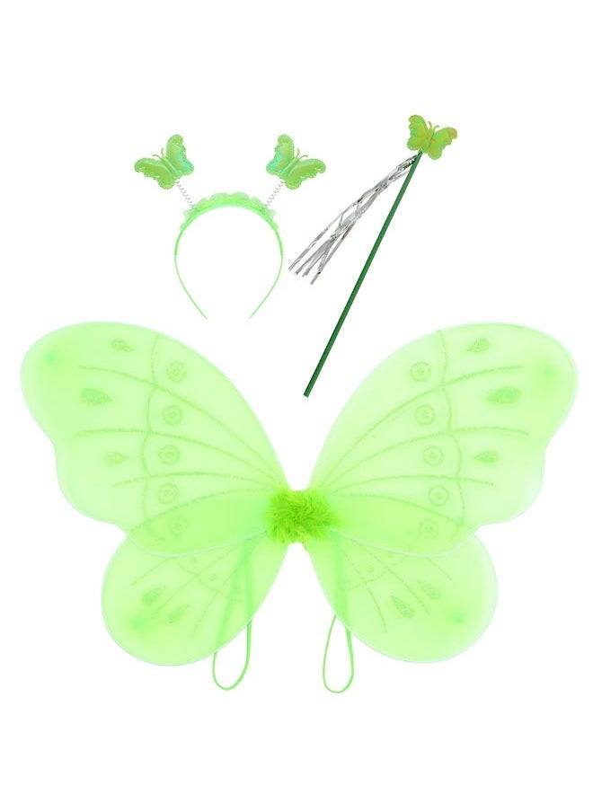 Fairy Wings Set, Fairy Set with Sparkling Sheer erfly Wings, Flower Crown, Wand, erfly Wings Ideal for Cosplay, Party, Costume - Image 5