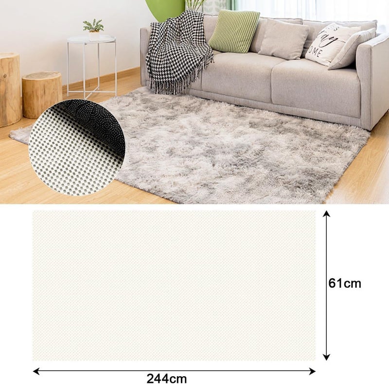 Aputue Anti Slip Rug Underlay, Heavy Duty 61x244cm Non Skid Pad for Hardwood and Tile Floors, Rug Gripper Underlay Prevents Sliding and Movement for Area Rugs - Image 2