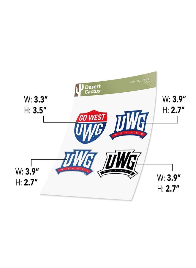 Desert Cactus University of West Georgia Sticker West Georgia Wolves Vinyl Decal Laptop Water Bottle Car Scrapbook Sheet (Type 2) - Image 4