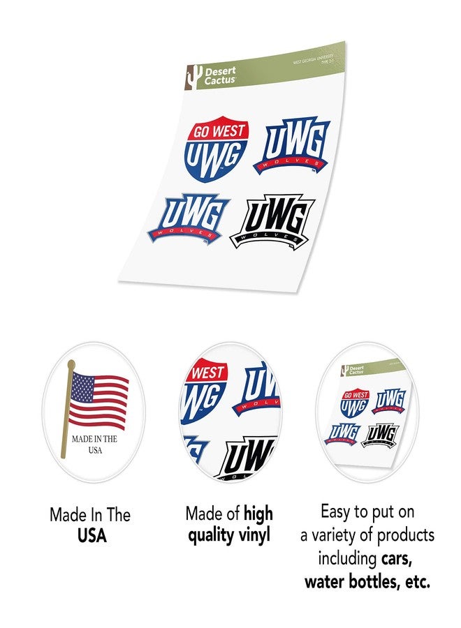 Desert Cactus University of West Georgia Sticker West Georgia Wolves Vinyl Decal Laptop Water Bottle Car Scrapbook Sheet (Type 2) - Image 5
