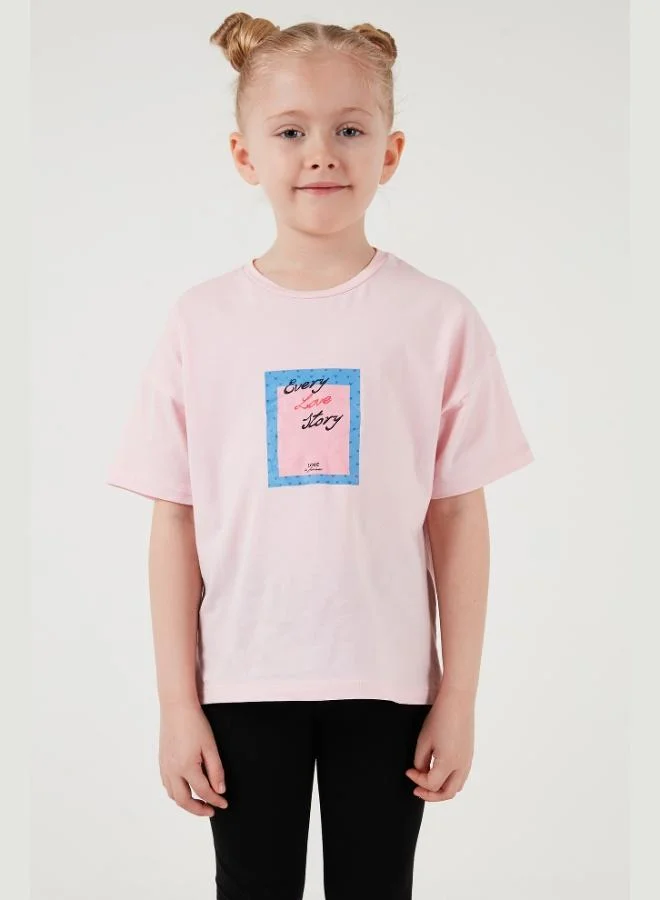 Lela Lela Cotton Crew Neck Short Sleeve Tights Top-Bottom Set Girls SET 6212005