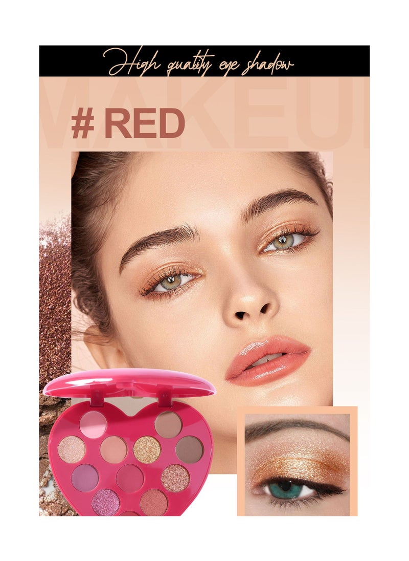 Handaiyan Eyeshadow Palette Professional 12 Color Eye Shadow Matte Shimmer Makeup Pallet Highly Pigmented Colorful Powder Long Lasting Waterproof Eye Shadow  - Image 2
