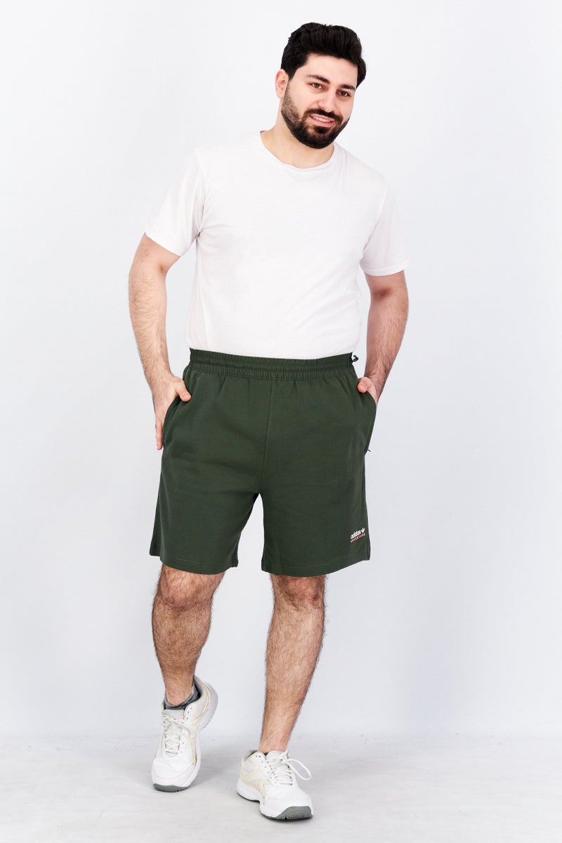 adidas Originals Men Sportswear Fit Brand Logo Basic Shorts, Sage Green  - Image 2