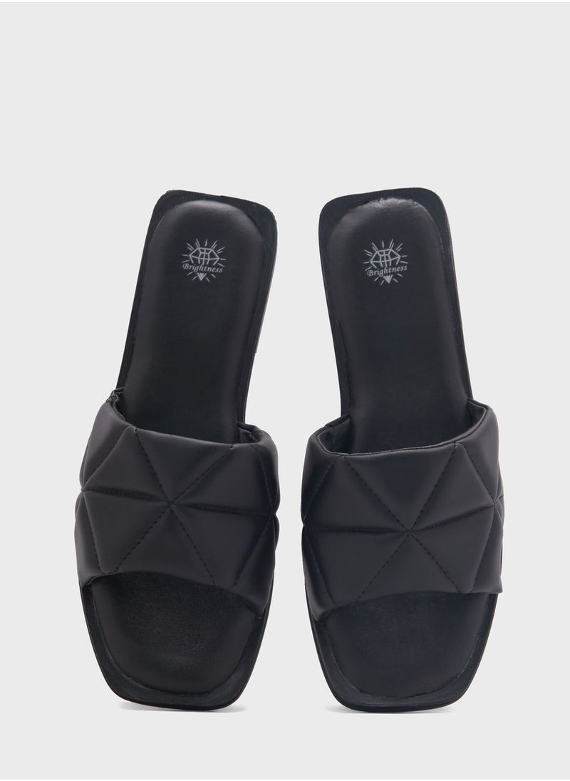 DeFacto - Women Flat Sole Faux Leather Slippers - Image 1