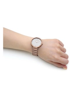 CALVIN KLEIN CALVIN KLEIN MINIMALISTIC T BAR 36MM WOMEN's LIGHT GREY DIAL, IONIC PLATED CARNATION GOLD STEEL WATCH - 25200135  - Image 4