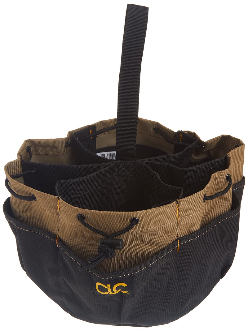 Custom Leathercraft CLC Custom LeatherCraft 1148 Drawstring Bucket Bag, 18 Pocket , Black - Image 1