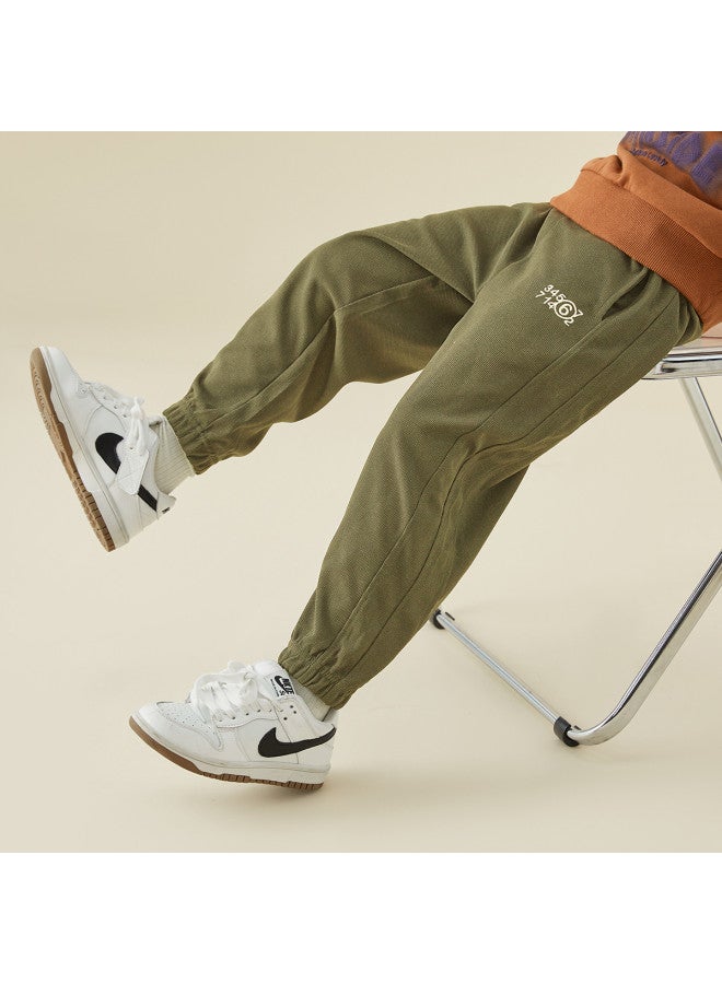 Pilling, Easy Care】boys' Pants Spring/autumn Kids' Breathable Moisture-wicking Joggers - Image 3