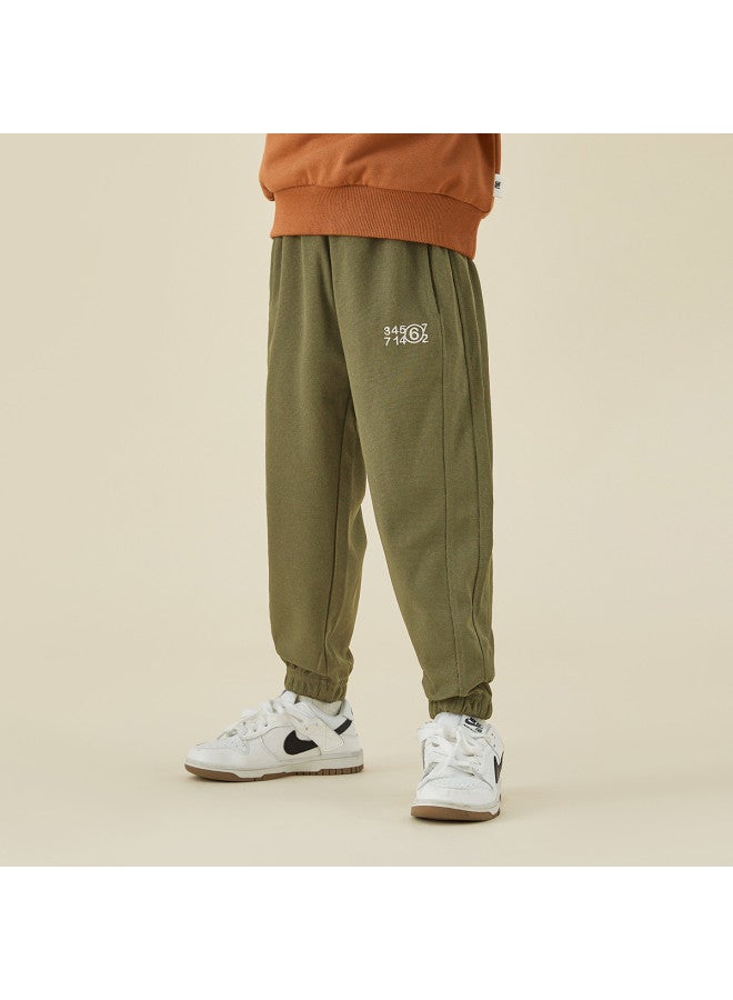 Pilling, Easy Care】boys' Pants Spring/autumn Kids' Breathable Moisture-wicking Joggers - Image 4
