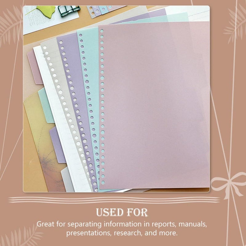 Colorful Pp Binder Index Dividers A4 20pcs With Sturdy Tabs For School Office Planner - Image 5