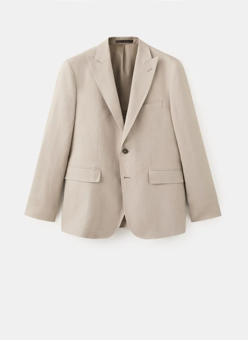 Mango Man  Amalfi 100% linen slim-fit suit jacket for Men | Best Price UAE