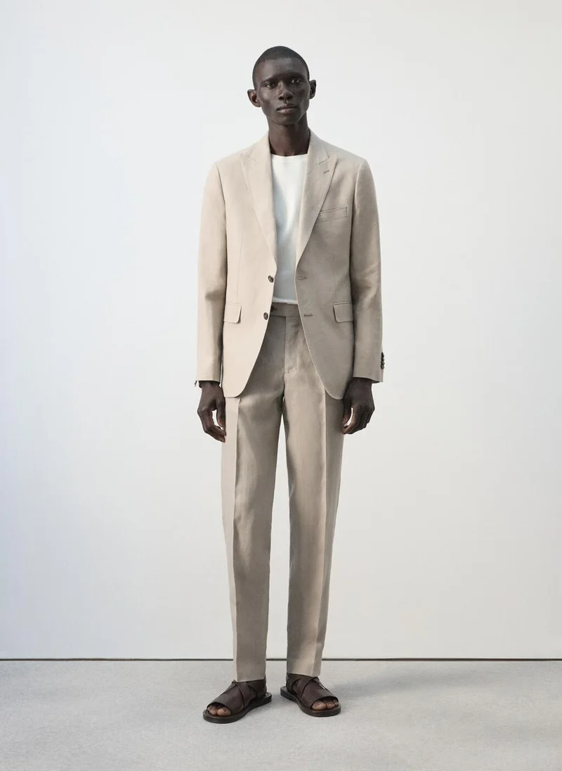 Mango Man  Amalfi 100% linen slim-fit suit jacket for Men | Best Price UAE