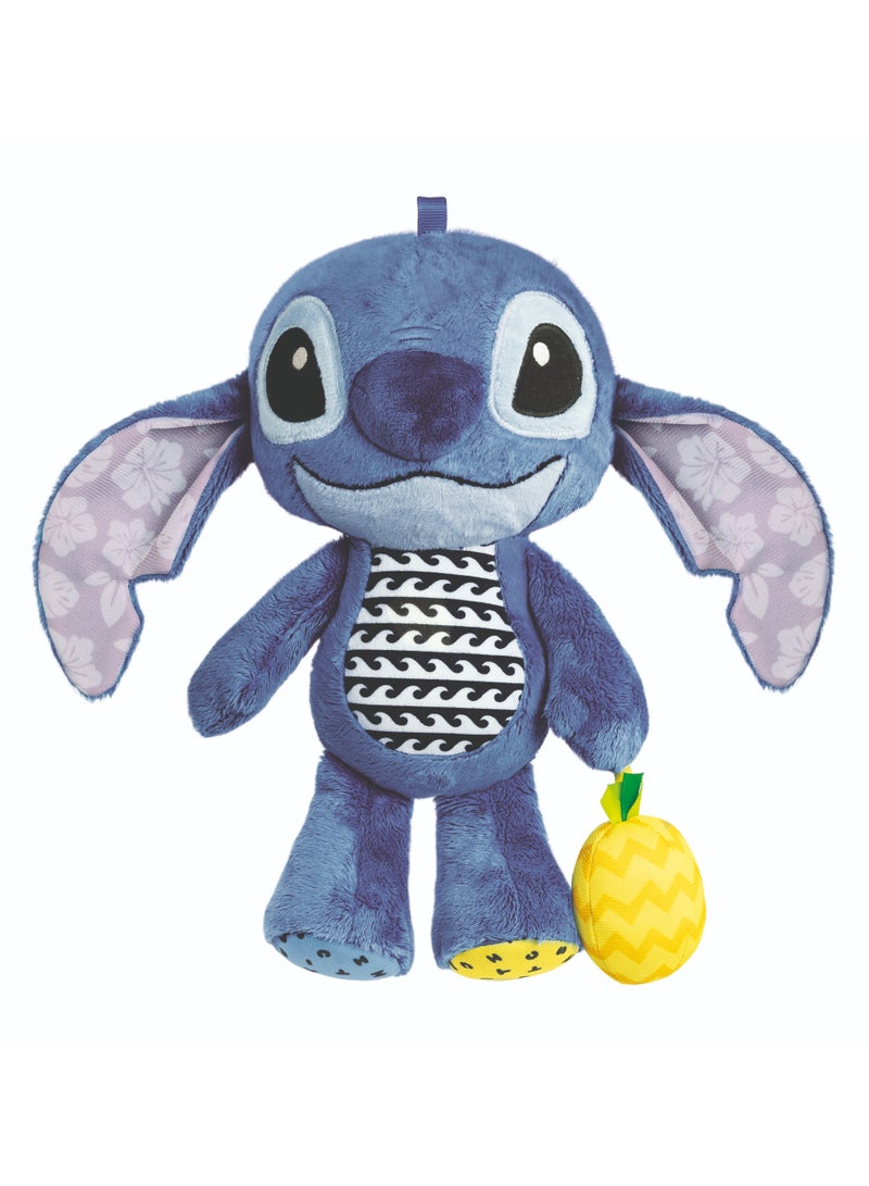 Clementoni Disney Baby Stitch First Activity Plush Toy | Soft Toy | Stroller & Crib Toy | Stimulate a Child’s Auditory and Visual Senses | Early Development Toy | Perfect Gift for Baby and Toddler - Image 1