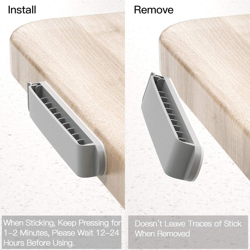 Pzoz Cable Clips, 3 Pack Cord Organizer Charger Cable Management for Organizing Home Office Desk Phone Car Cable Wire, Self Adhesive Cord Holders (Gray) - Image 5