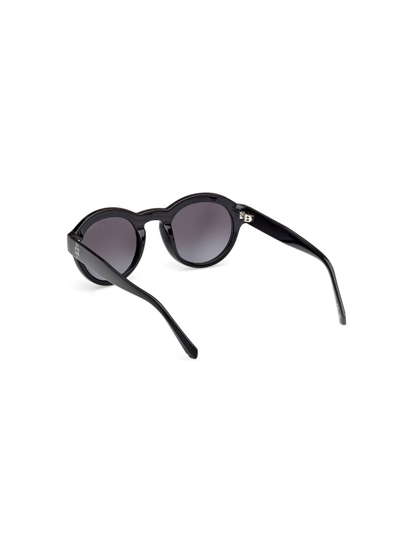 GUESS FULL RIM MALE ROUND BLACK INJECTED SUNGLASSES - Image 3
