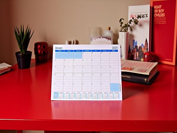 Sukeshcraft Monthly Desk Pad Calendar Refill January 2026 – December 2026 Size (11 x17.50 Inch) - Image 3