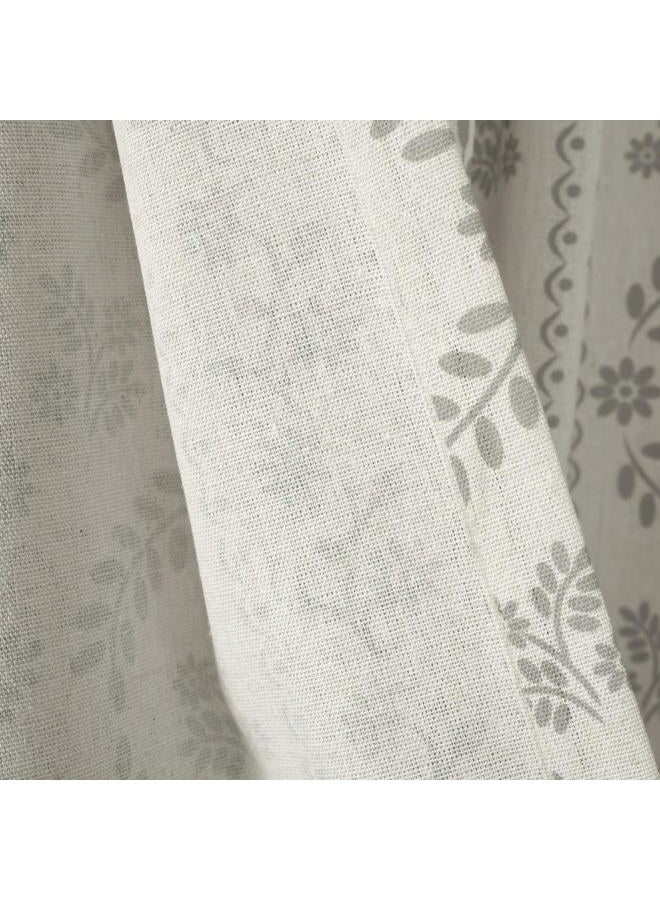 Lush Decor Doreen Delicate Floral Window Curtain Panel Pair, 52" W x 84" L, Gray - Image 5