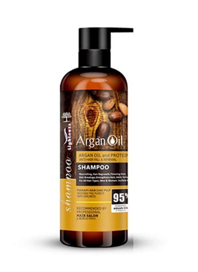 Lightness Argan Oil And Protein Anti Hair Fall And Renewal Shampoo  900 ML  - Image 2