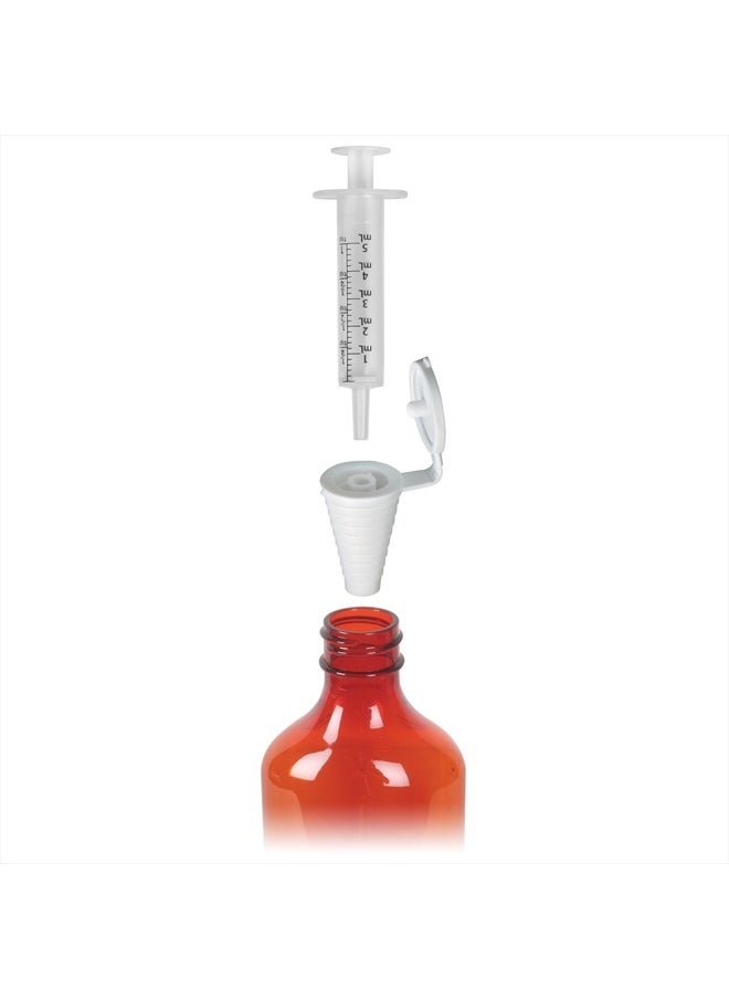 Ezy Dose Kids Baby Oral Syringe & Dispenser Calibrated for Liquid Medicine, Reduce Mess, Easy Way to Orally Administer Medication, 5 mL/1 TSP, Includes Bottle Adapter, Clear, BPA Free  - Image 2