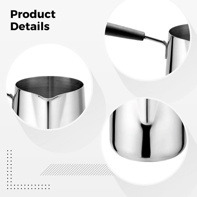 Generic 600 Ml Stainless Steel Milk Frothing Pitcher, With 304 Stainless Steel, Non-Spill Spout, Heat-Resistant Handle, For And Latte Art - Image 2