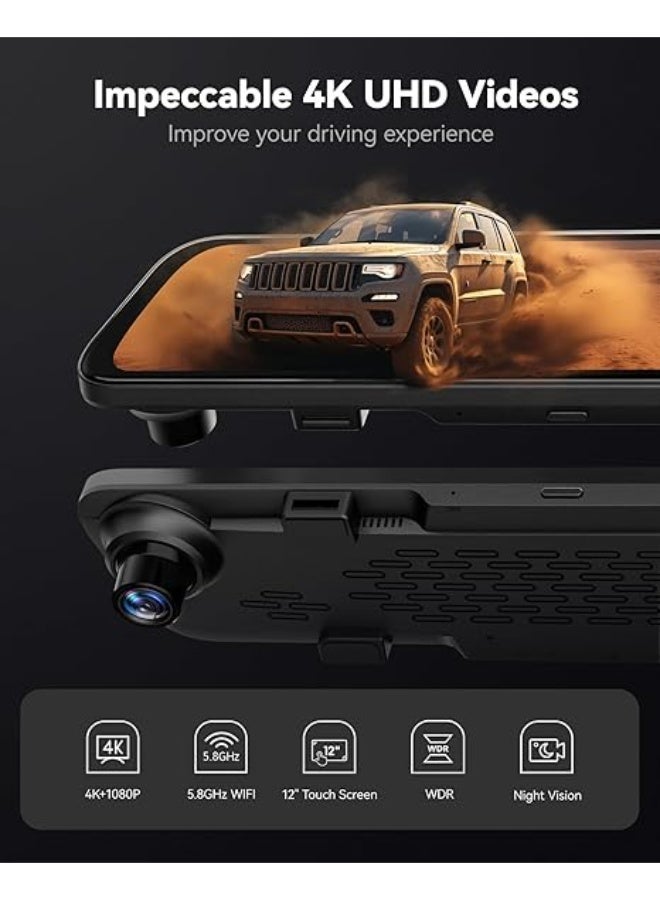 وولف بوكس كاميرا احتياطية للوحة القيادة مع مرآة - Image 3