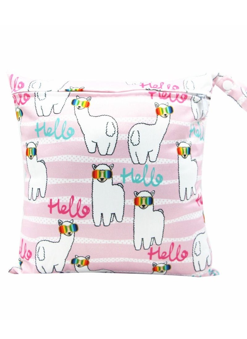 Asenappy Asenappy Cartoon Printed Stroller Single Zipper Car Hanging Bag Stroller Hanging Bag Multi-functional Diaper Storage Bag 