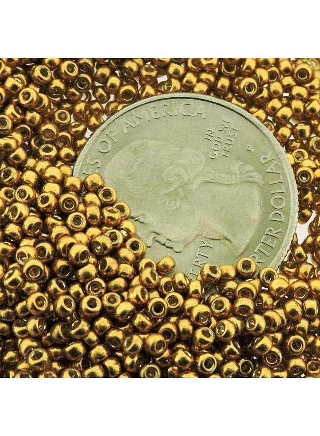 Miyuki 11 Round Japanese Rocailles Glass Seed Beads 11 Approximately 24 Gram 5 Inch Tube Duracoat Galvanized Gold - Image 2