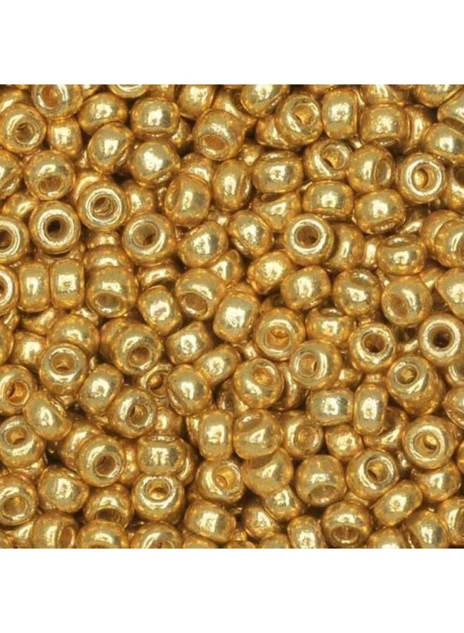Miyuki 11 Round Japanese Rocailles Glass Seed Beads 11 Approximately 24 Gram 5 Inch Tube Duracoat Galvanized Gold - Image 3
