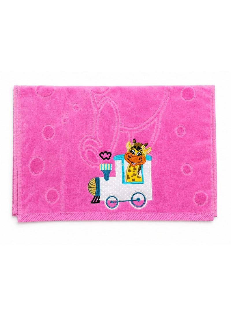 Baby towel, cotton with a velour finish, size 50x85 cm