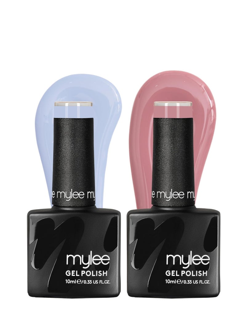 مايلي مجموعة طلاء أظافر جل ثنائية الألوان 2 × 10 مل من  للاستخدام الاحترافي في الصالون والمنزل تدوم طويلاً وسهلة الاستخدام - Image 1