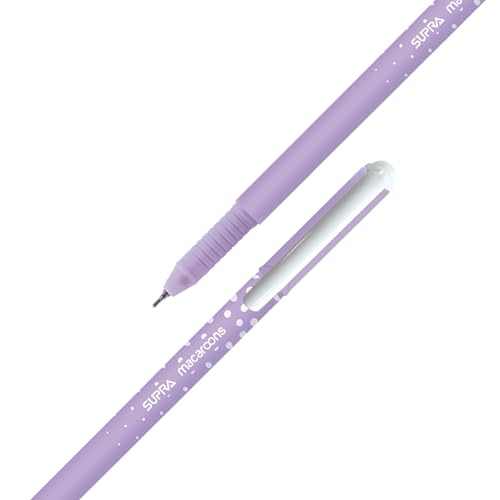 Supra Macroon 0.7 Gel Pen Capsule Pack | 5 Pastel Shades Body Design | Quick Drying & Smudge Free Ink | Blue Ink, Pack of 30 - Image 4