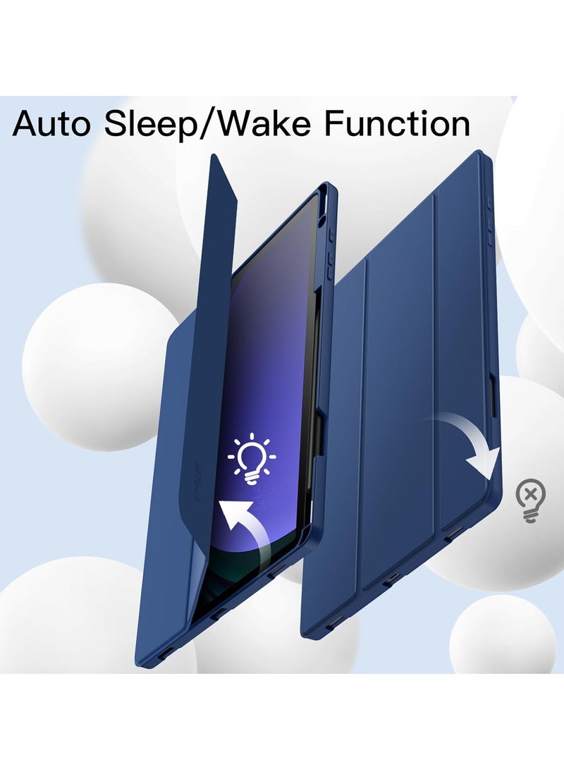 DUSALA Case for Samsung Galaxy Tab S9 Plus 12.4 Inch with S Pen Holder, Soft TPU Tri-Fold Stand Protective Tablet Cover, Support S Pen Charging, Auto Wake/Sleep - Image 5