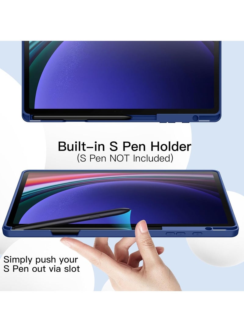 DUSALA Case for Samsung Galaxy Tab S9 Plus 12.4 Inch with S Pen Holder, Soft TPU Tri-Fold Stand Protective Tablet Cover, Support S Pen Charging, Auto Wake/Sleep - Image 3