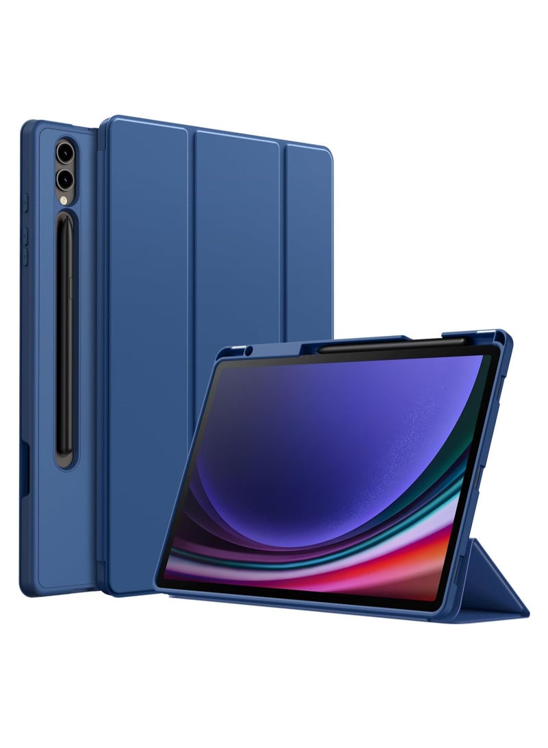 DUSALA Case for Samsung Galaxy Tab S9 Plus 12.4 Inch with S Pen Holder, Soft TPU Tri-Fold Stand Protective Tablet Cover, Support S Pen Charging, Auto Wake/Sleep - Image 1