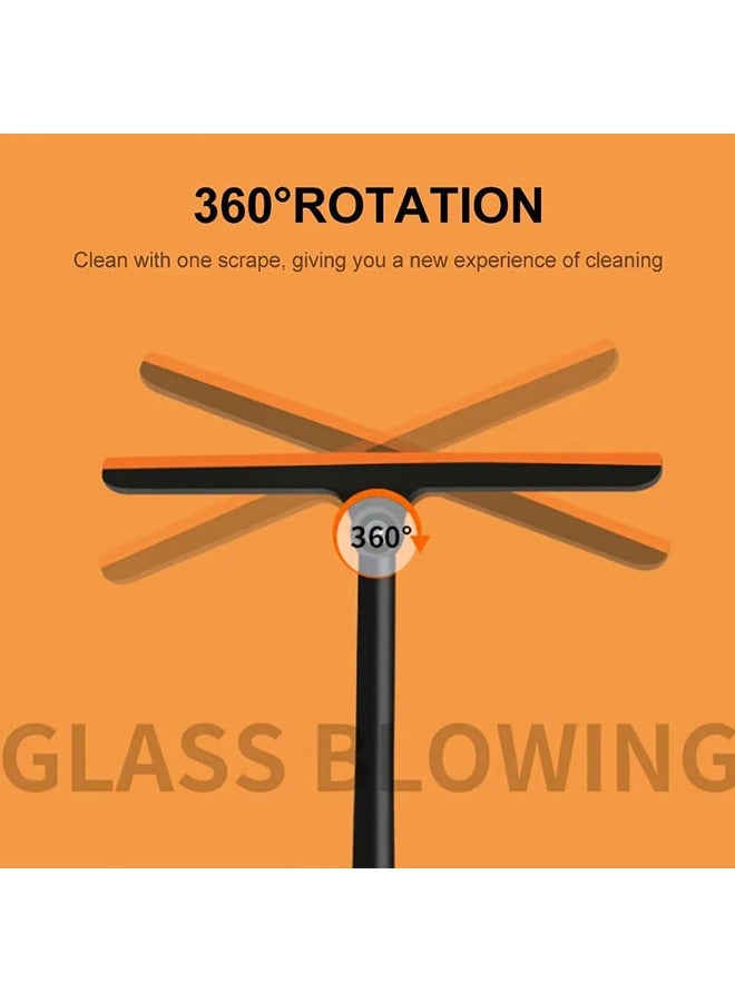 meayul 3 in 1 Window Cleaning Tool, 360 degree rotation Foldable Squeegee Window Cleaner, Double Layer Sponge Brush, Double Side Design Cleaning Brush, Window Glass Squeegee Brush for Car Bathroom Kitchen Mirror Glass Floor Stove - Image 4