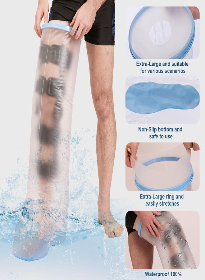 Sleek Ideas Waterproof Cast Covers for Shower Leg - Extra-Large Cast Protector for Adult with Non-Slip Bottom，Reusable Sleeve, Wound Cover For Bandage, Knee Brace, Foot Boot Shower & Swimming After Surgery - Image 4
