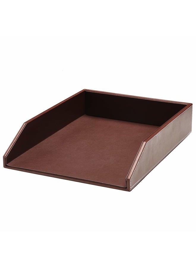 Gallaway Leather Letter Tray Desk Organizer - Premium Pu Leather Tray Perfect for Office Organization, Document Holder Fits A4 Paper, Stackable Drawers for Extra Desk Storage. - Image 3