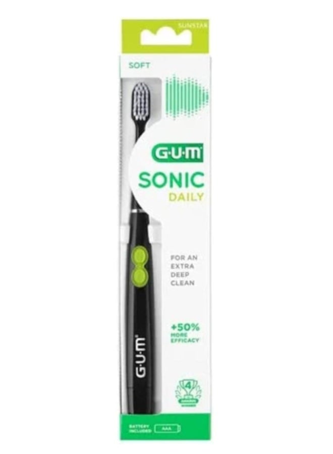 Gum 4100B Sonic Battery Tooth Brush Black - Image 1
