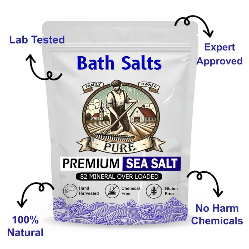 LibidSafe LibiSafe Pure Natural Organi 400GM Crystal Bath Salt Calming Relaxing Spa Pain Relief for Men and Women Negative Energy Detox Sea Salt - Image 2