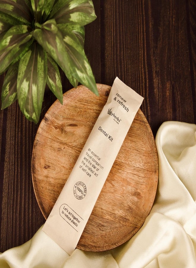 Clayherbs (Pack-50) Sustainable Eco-Friendly Organic Bamboo Toothbrush and Toothpaste Sachet, Natural Flavor, Oral Care Biodegradable & Non-Toxic Hotel Dental Kit For Rooms - Image 3