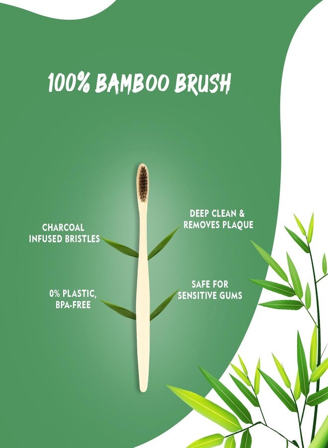 Clayherbs (Pack-50) Sustainable Eco-Friendly Organic Bamboo Toothbrush and Toothpaste Sachet, Natural Flavor, Oral Care Biodegradable & Non-Toxic Hotel Dental Kit For Rooms - Image 5