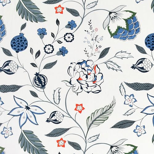 BLOCKS OF INDIA Hand Block Printed 200 TC Cotton King Size Bedsheet (Grey Orange Flower) - Image 4