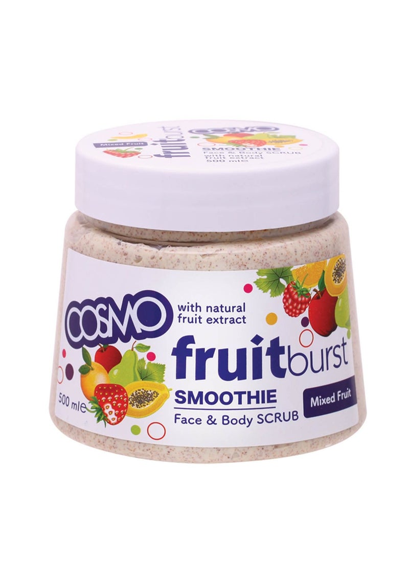 COSMO Fruitburst Smoothie Face And Body Scrub With Mixed Fruit 500ml 