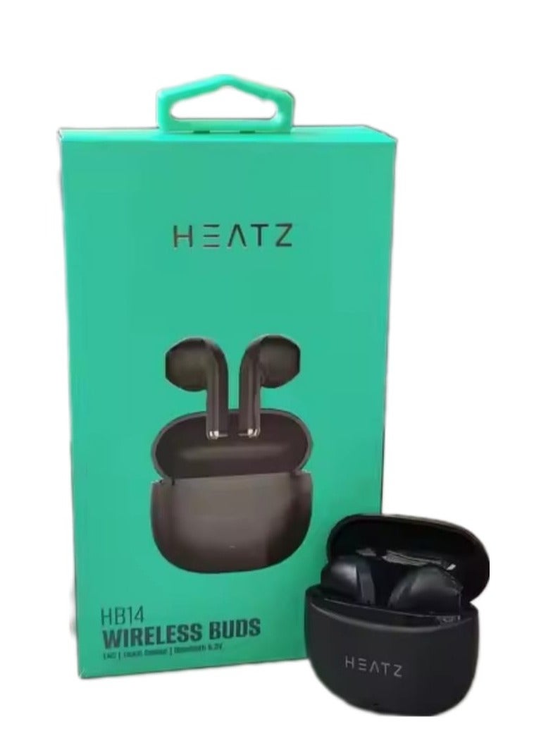 HEATZ HB14 Touch Sensor TWS Bluetooth Headphones ENC True Wireless Bt 5.3 HIFI Stereo Mode Non-Noise Cancelling Earphones & Headphones - Image 3