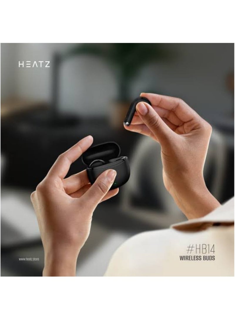 HEATZ HB14 Touch Sensor TWS Bluetooth Headphones ENC True Wireless Bt 5.3 HIFI Stereo Mode Non-Noise Cancelling Earphones & Headphones - Image 5