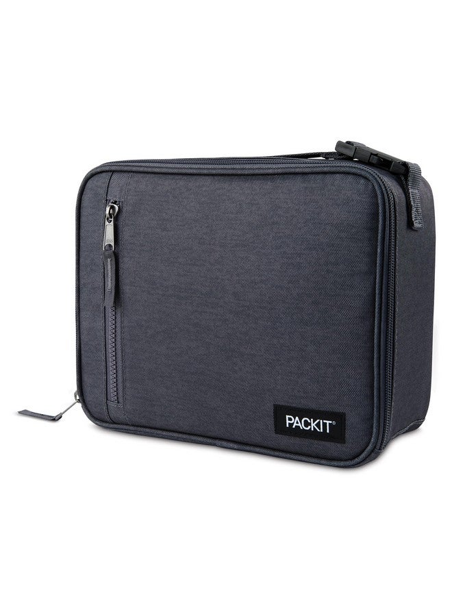 PACKIT PackIt Freezable Classic Lunch Box, City Charcoal, Built with EcoFreeze® Technology, Collapsible, Reusable, Zip Closure With Front Pocket and Buckle Handle, For Work Lunch  - Image 1