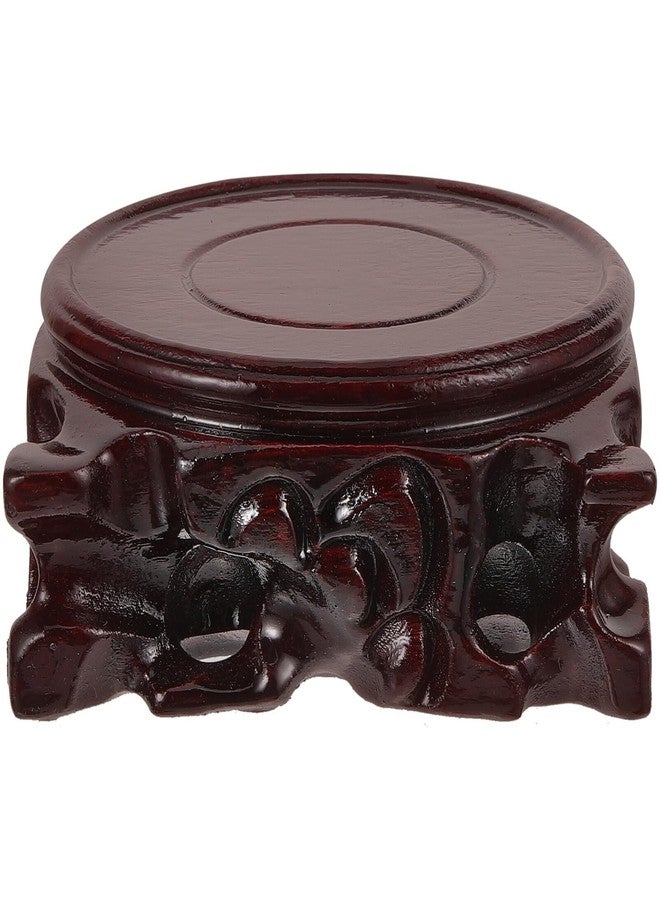HOMSFOU Wooden Display Base for Teapots Buddha Statues Crafts Rustic Wood Pedestal Stand for Home Decor Stable Wood Base for Vases and Flower Pots Craft Stand for Office Studio - Image 1