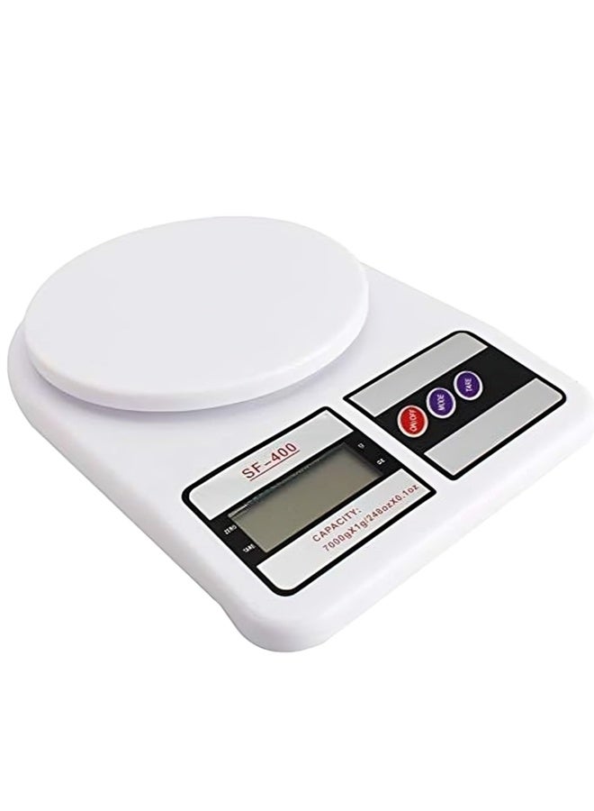 ريلاكس سمارت ميزان مطبخ رقمي حتى 10 كجم - ميزان دقيق لوزن الطعام للطهي والخبز، شاشة LCD، صغير الحجم وخفيف الوزن - أبيض (24.5 × 17 × 3.5 سم) - Image 1