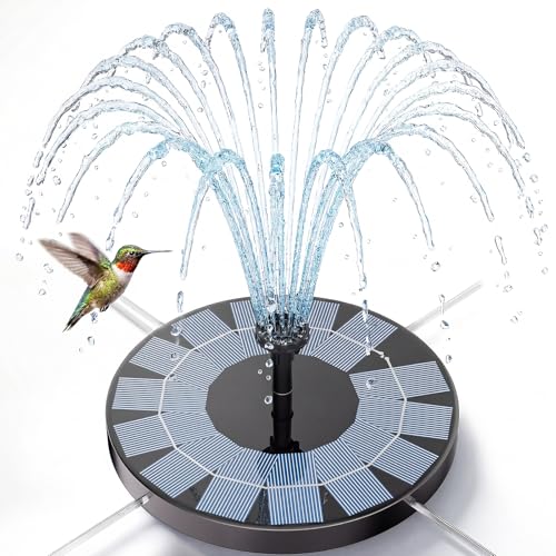 AISITIN 25W Solar Bird Bath Fountain Pump Solar Fountain for Bird Bath with 6 Nozzles 67 Solar Powered Water Pump for Garden Ponds Pool Fish Tank Aquarium and Outdoor - Image 1